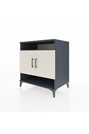 Kronos Şifonyer 3 Raflı 2 Kapaklı 88x59x96 Antrasit-Aytaşı