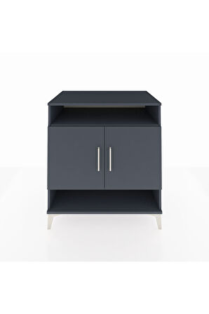 Kronos Şifonyer 3 Raflı 2 Kapaklı 88x59x96 Antrasit-Antrasit