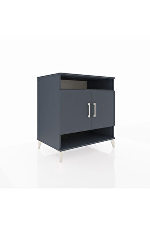 Kronos Şifonyer 3 Raflı 2 Kapaklı 88x59x96 Antrasit-Antrasit