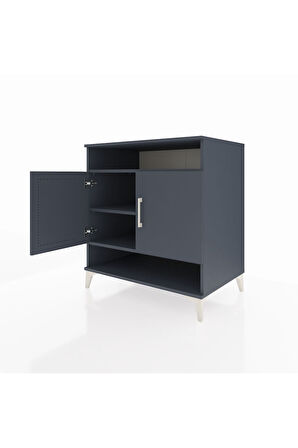 Kronos Şifonyer 3 Raflı 2 Kapaklı 88x59x96 Antrasit-Antrasit