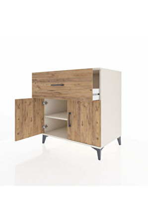 Kronos Şifonyer Tek Raflı Tek Çekmeceli 2 Kapaklı 88x59x96 Aytaşı-Çam