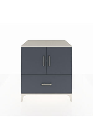 Kronos Şifonyer 2 Raflı Tek Çekmeceli 2 Kapaklı 88x59x96 Aytaşı-Antrasit