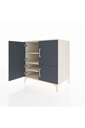 Kronos Şifonyer 3 Raflı 4 Kapaklı 88x59x96 Aytaşı-Antrasit