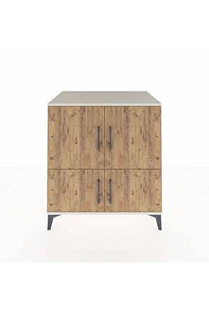 Kronos Şifonyer 3 Raflı 4 Kapaklı 88x59x96 Aytaşı-Çam