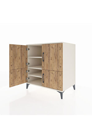 Kronos Şifonyer 3 Raflı 4 Kapaklı 88x59x96 Aytaşı-Çam