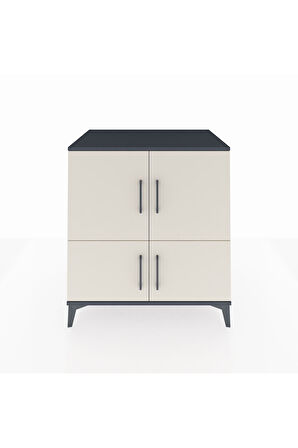 Kronos Şifonyer 3 Raflı 4 Kapaklı 88x59x96 Antrasit-Aytaşı