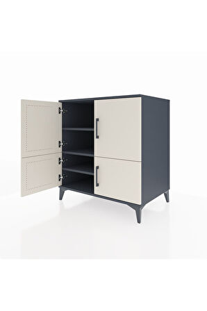 Kronos Şifonyer 3 Raflı 4 Kapaklı 88x59x96 Antrasit-Aytaşı