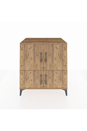 Kronos Şifonyer 3 Raflı 4 Kapaklı 88x59x96 Çam-Çam