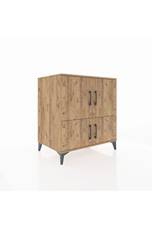 Kronos Şifonyer 3 Raflı 4 Kapaklı 88x59x96 Çam-Çam