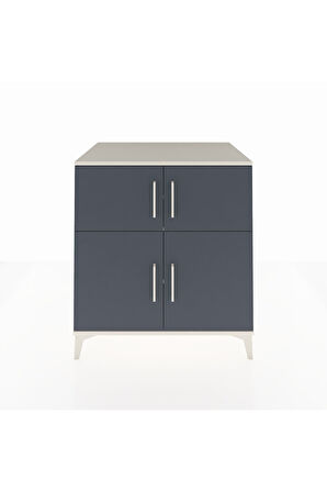 Kronos Şifonyer 3 Raflı 4 Kapaklı 88x59x96 Aytaşı-Antrasit