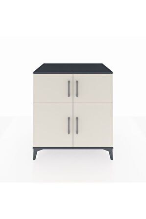 Kronos Şifonyer 3 Raflı 4 Kapaklı 88x59x96 Antrasit-Aytaşı