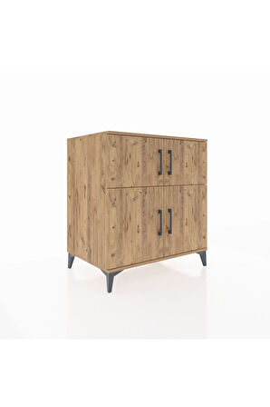 Kronos Şifonyer 3 Raflı 4 Kapaklı 88x59x96 Çam-Çam