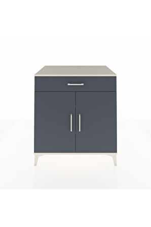 Kronos Şifonyer 2 Raflı Tek Çekmeceli 2 Kapaklı 88x59x96 Aytaşı-Antrasit