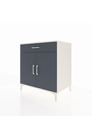 Kronos Şifonyer 2 Raflı Tek Çekmeceli 2 Kapaklı 88x59x96 Aytaşı-Antrasit