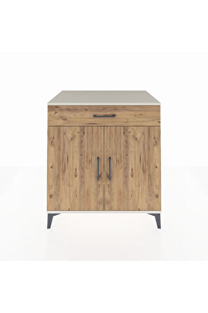 Kronos Şifonyer 2 Raflı Tek Çekmeceli 2 Kapaklı 88x59x96 Aytaşı-Çam