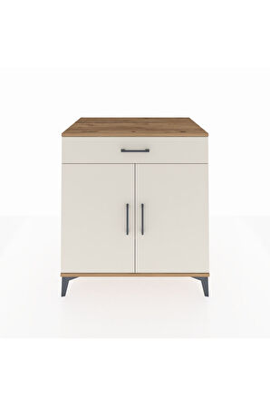 Kronos Şifonyer 2 Raflı Tek Çekmeceli 2 Kapaklı 88x59x96 Çam-Aytaşı