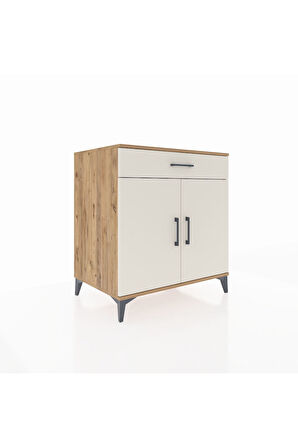 Kronos Şifonyer 2 Raflı Tek Çekmeceli 2 Kapaklı 88x59x96 Çam-Aytaşı