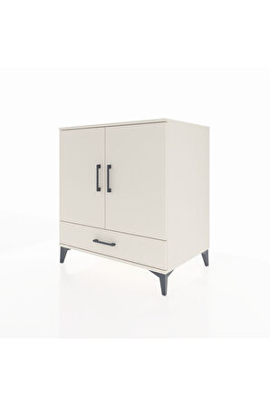 Kronos Şifonyer 3 Raflı Tek Çekmeceli 2 Kapaklı 88x59x96 Aytaşı-Aytaşı