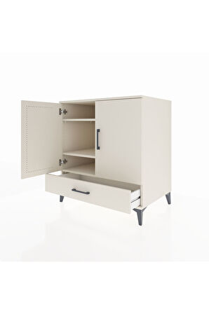Kronos Şifonyer 3 Raflı Tek Çekmeceli 2 Kapaklı 88x59x96 Aytaşı-Aytaşı