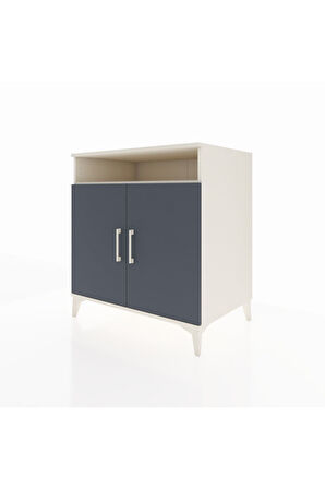 Kronos Şifonyer 3 Raflı 2 Kapaklı 88x59x96 Aytaşı-Antrasit