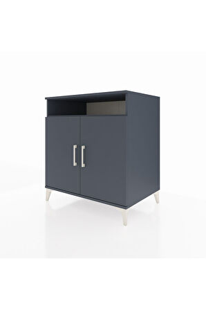 Kronos Şifonyer 3 Raflı 2 Kapaklı 88x59x96 Antrasit-Antrasit