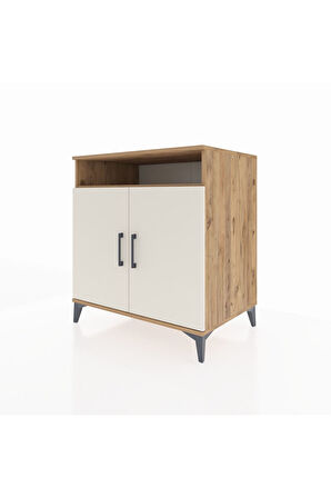 Kronos Şifonyer 3 Raflı 2 Kapaklı 88x59x96 Çam-Aytaşı