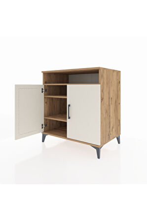 Kronos Şifonyer 3 Raflı 2 Kapaklı 88x59x96 Çam-Aytaşı