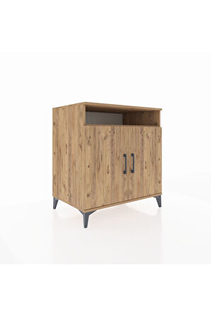 Kronos Şifonyer 3 Raflı 2 Kapaklı 88x59x96 Çam-Çam