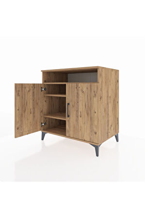 Kronos Şifonyer 3 Raflı 2 Kapaklı 88x59x96 Çam-Çam