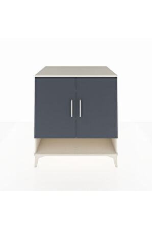 Kronos Şifonyer 3 Raflı 2 Kapaklı 88x59x96 Aytaşı-Antrasit