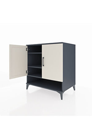 Kronos Şifonyer 3 Raflı 2 Kapaklı 88x59x96 Antrasit-Aytaşı