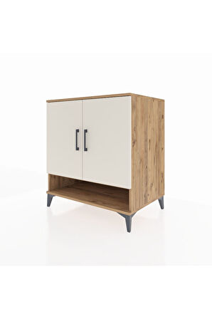 Kronos Şifonyer 3 Raflı 2 Kapaklı 88x59x96 Çam-Aytaşı