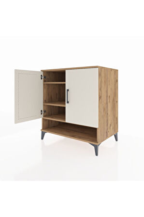 Kronos Şifonyer 3 Raflı 2 Kapaklı 88x59x96 Çam-Aytaşı