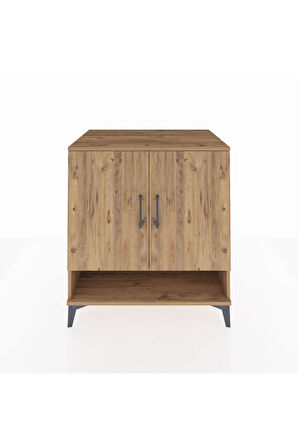 Kronos Şifonyer 3 Raflı 2 Kapaklı 88x59x96 Çam-Çam