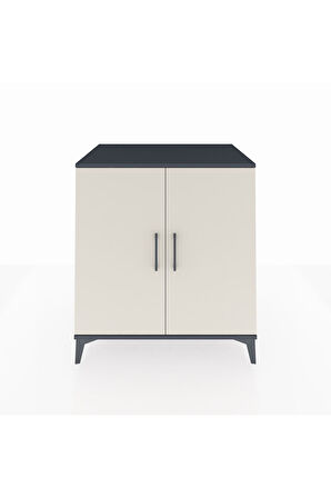 Kronos Şifonyer 2 Raflı 2 Kapaklı 88x59x96 Antrasit-Aytaşı