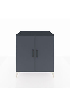 Kronos Şifonyer 2 Raflı 2 Kapaklı 88x59x96 Antrasit-Antrasit