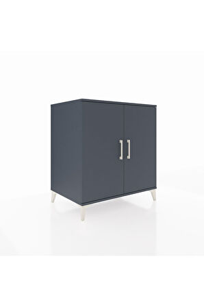 Kronos Şifonyer 2 Raflı 2 Kapaklı 88x59x96 Antrasit-Antrasit