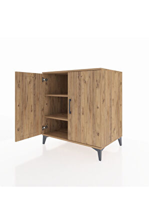 Kronos Şifonyer 2 Raflı 2 Kapaklı 88x59x96 Çam-Çam