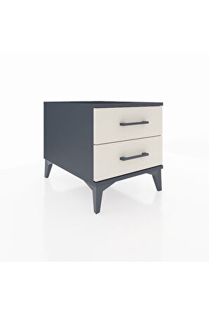 Kronos Komodin 2 Çekmeceli 44x59x48 Antrasit-Aytaşı
