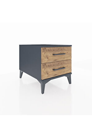 Kronos Komodin 2 Çekmeceli 44x59x48 Antrasit-Çam