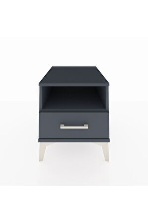 Kronos Komodin Tek Raflı Tek Çekmeceli 44x59x48 Antrasit-Antrasit