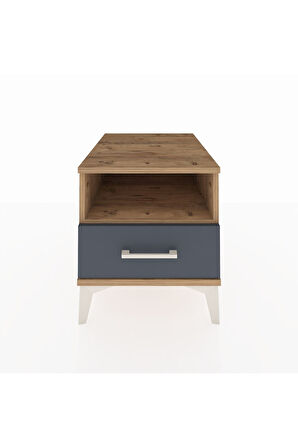 Kronos Komodin Tek Raflı Tek Çekmeceli 44x59x48 Çam-Antrasit