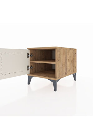 Kronos Komodin Tek Raflı Tek Kapaklı 44x59x48 Çam-Aytaşı