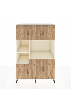 Kronos Dolap 9 Raflı 6 Kapaklı 132x59x195 Aytaşı-Çam/Aytaşı