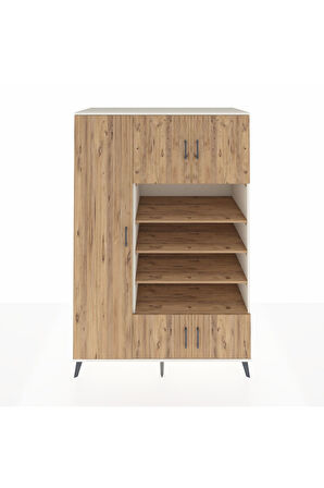 Kronos Dolap 10 Raflı 5 Kapaklı 132x59x195 Aytaşı-Çam/Çam