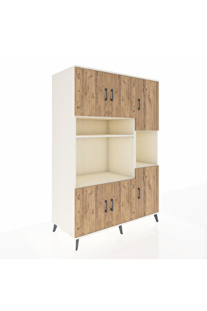 Kronos Dolap 9 Raflı 6 Kapaklı 132x59x195 Aytaşı-Çam/Aytaşı