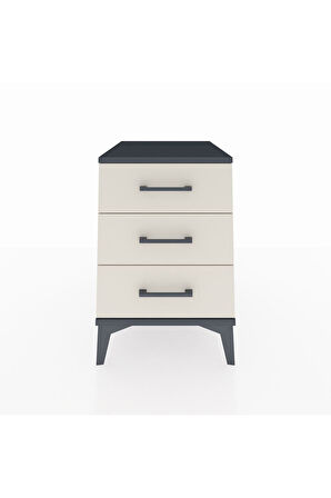 Kronos Komodin 3 Çekmeceli 44x59x64 Antrasit-Aytaşı