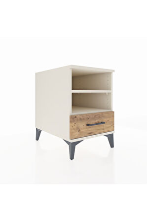 Kronos Komodin 2 Raflı Tek Çekmeceli 44x59x64 Aytaşı-Çam