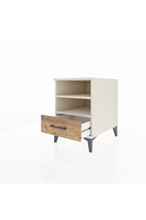 Kronos Komodin 2 Raflı Tek Çekmeceli 44x59x64 Aytaşı-Çam