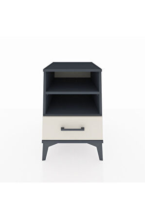 Kronos Komodin 2 Raflı Tek Çekmeceli 44x59x64 Antrasit-Aytaşı